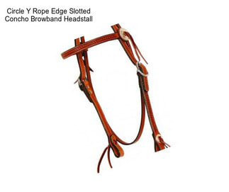 Circle Y Rope Edge Slotted Concho Browband Headstall