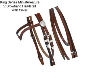 King Series Miniatureature V Browband Headstall with Silver