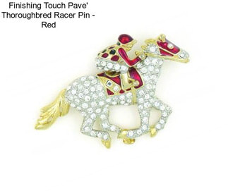Finishing Touch Pave\' Thoroughbred Racer Pin - Red