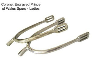 Coronet Engraved Prince of Wales Spurs - Ladies