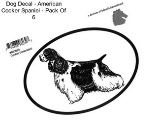 Dog Decal - American Cocker Spaniel - Pack Of 6