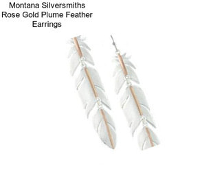 Montana Silversmiths Rose Gold Plume Feather Earrings