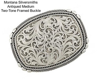 Montana Silversmiths Antiqued Medium Two-Tone Framed Buckle