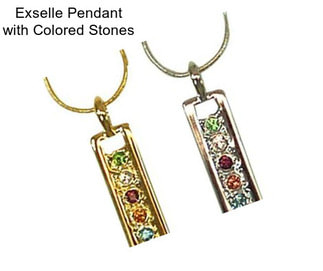 Exselle Pendant with Colored Stones