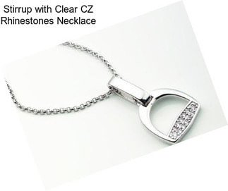 Stirrup with Clear CZ Rhinestones Necklace