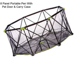 8 Panel Portable Pen With Pet Door & Carry Case