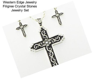 Western Edge Jewelry Filigree Crystal Stones Jewelry Set