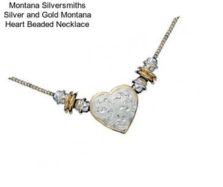 Montana Silversmiths Silver and Gold Montana Heart Beaded Necklace