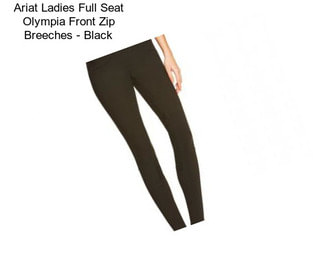 Ariat Ladies Full Seat Olympia Front Zip Breeches - Black