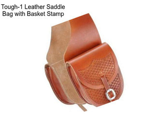 Tough-1 Leather Saddle Bag with Basket Stamp