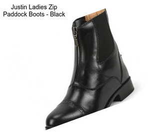 Justin Ladies Zip Paddock Boots - Black