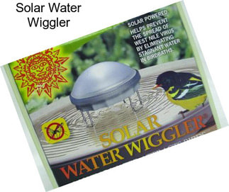 Solar Water Wiggler