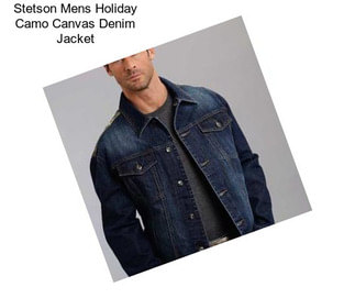 Stetson Mens Holiday Camo Canvas Denim Jacket