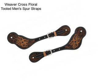 Weaver Cross Floral Tooled Men\'s Spur Straps