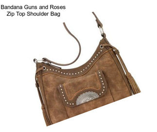 Bandana Guns and Roses Zip Top Shoulder Bag