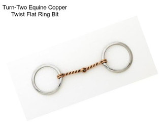 Turn-Two Equine Copper Twist Flat Ring Bit