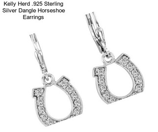 Kelly Herd .925 Sterling Silver Dangle Horseshoe Earrings