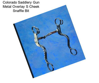 Colorado Saddlery Gun Metal Overlay S Cheek Snaffle Bit