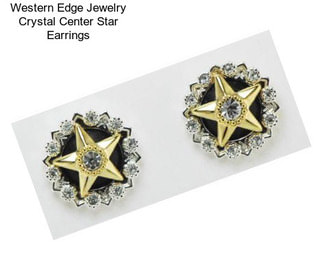 Western Edge Jewelry Crystal Center Star Earrings