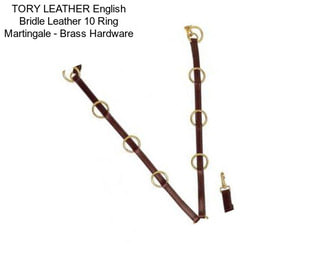 TORY LEATHER English Bridle Leather 10 Ring Martingale - Brass Hardware