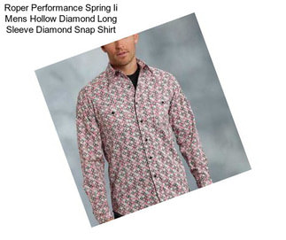 Roper Performance Spring Ii Mens Hollow Diamond Long Sleeve Diamond Snap Shirt