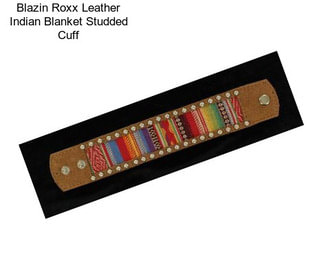 Blazin Roxx Leather Indian Blanket Studded Cuff