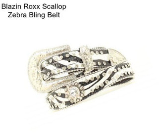 Blazin Roxx Scallop Zebra Bling Belt