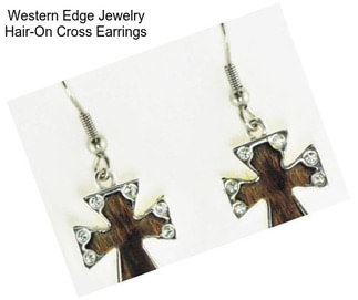 Western Edge Jewelry Hair-On Cross Earrings