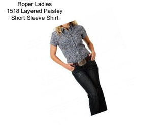 Roper Ladies 1518 Layered Paisley Short Sleeve Shirt