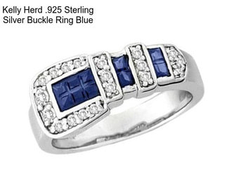 Kelly Herd .925 Sterling Silver Buckle Ring Blue