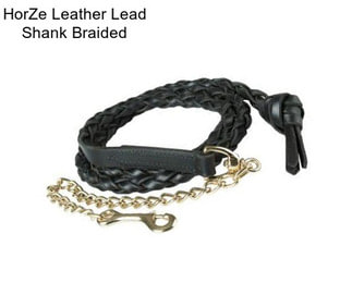 HorZe Leather Lead Shank Braided