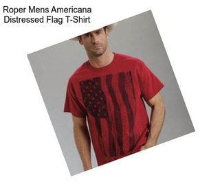 Roper Mens Americana Distressed Flag T-Shirt