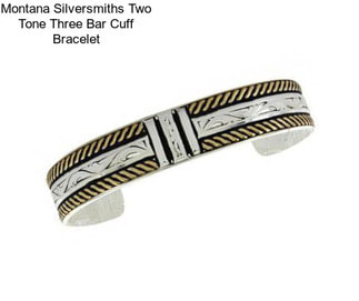 Montana Silversmiths Two Tone Three Bar Cuff Bracelet