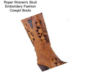 Roper Women\'s Skull Emboridery Fashion Cowgirl Boots
