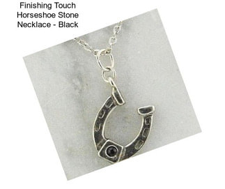 Finishing Touch Horseshoe Stone Necklace - Black