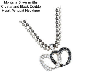 Montana Silversmiths Crystal and Black Double Heart Pendant Necklace