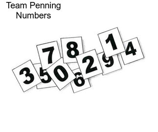 Team Penning Numbers
