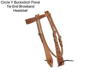 Circle Y Buckstitch Floral Tie End Browband Headstall