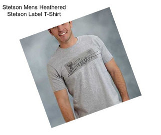 Stetson Mens Heathered Stetson Label T-Shirt