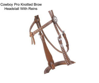 Cowboy Pro Knotted Brow Headstall With Reins