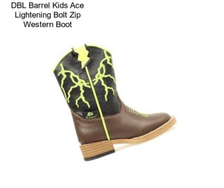 DBL Barrel Kids Ace Lightening Bolt Zip Western Boot