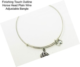 Finishing Touch Outline Horse Head Plain Wire Adjustable Bangle