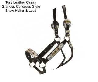 Tory Leather Casas Grandes Congress Style Show Halter & Lead