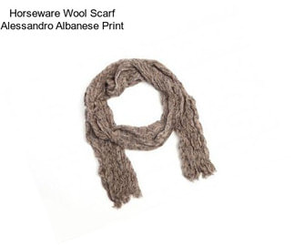 Horseware Wool Scarf Alessandro Albanese Print