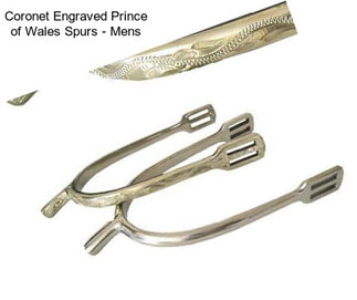 Coronet Engraved Prince of Wales Spurs - Mens