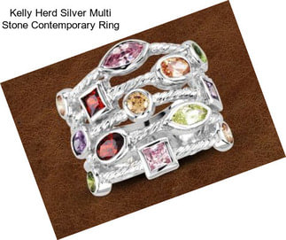 Kelly Herd Silver Multi Stone Contemporary Ring