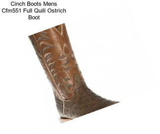 Cinch Boots Mens Cfm551 Full Quill Ostrich Boot