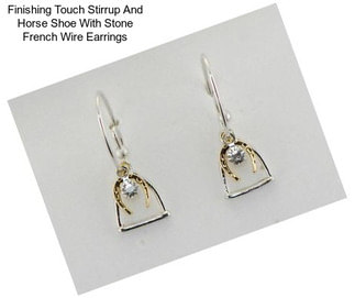 Finishing Touch Stirrup And Horse Shoe With Stone French Wire Earrings