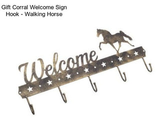 Gift Corral Welcome Sign Hook - Walking Horse