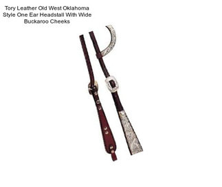 Tory Leather Old West Oklahoma Style One Ear Headstall With Wide Buckaroo Cheeks